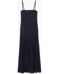 COS - Pleated Knitted Maxi Dress - Lyst