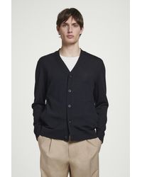 COS - Strickjacke Aus Merinowolle Mit V-Ausschnitt - Lyst