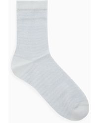 COS - Striped Ribbed Socks - Lyst