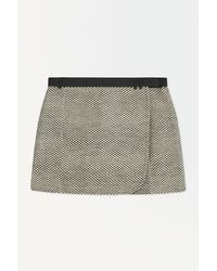 COS - The Belted Raffia Mini Skirt - Lyst