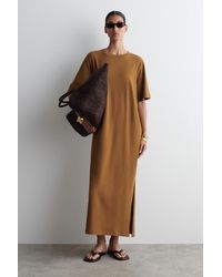 COS - T-Shirt-Kleid Aus Baumwoll-Leinen-Mix - Lyst