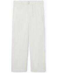COS - Belted Pleated Wide-leg Pants - Lyst