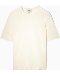 COS - Regular-fit Knitted-cuff T-shirt - Lyst
