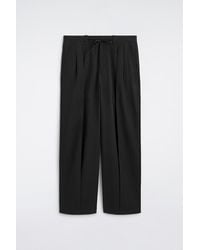 COS - Cotton Relaxed Wide-Leg Drawstring Pants - Lyst