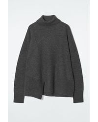 COS - Asymmetric Merino Wool Sweater - Lyst