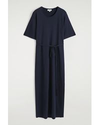 COS - Belted Midi T-Shirt Dress - Lyst