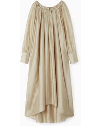 COS - Pleated Long-sleeved Maxi Dress - Lyst