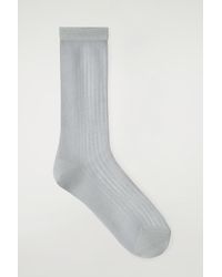 COS - Ribbed Sheer Socks - Lyst