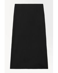 COS - The Tailored Silk-blend Midi Skirt - Lyst