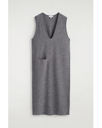 COS - Boiled-Wool Midi Dress - Lyst