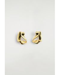 COS - Twisted Ribbon Stud Earrings - Lyst