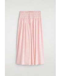 COS - Ruched-Waist Midi Skirt - Lyst