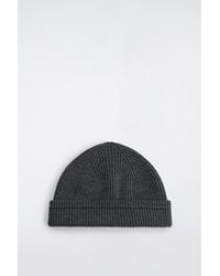 COS - Ribbed Wool-Cotton Fisherman Beanie - Lyst