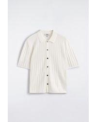 COS - Ribbed-Knit Cotton Shirt - Lyst