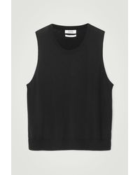 COS - Relaxed Knitted Silk Vest - Lyst