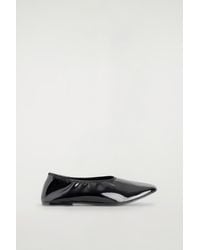COS - Minimal Patent Leather Ballet Flats - Lyst