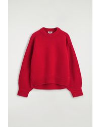 COS - Rounded Wool Crew-Neck Jumper - Lyst