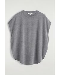 COS - Circle-Cut Merino Wool Top - Lyst
