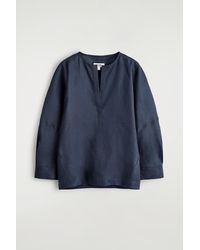 COS - Voluminous Linen Blouse - Lyst