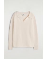 COS - Merino Wool Polo Sweater - Lyst