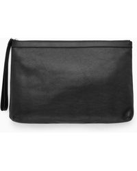 COS - Zipped Folio Pouch - Grained Leather - Lyst
