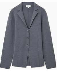 COS - Knitted Waisted Blazer - Lyst