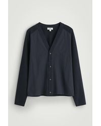 COS - Nylon-Panelled Knitted Cardigan - Lyst