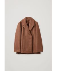 COS Alpaca-wool Mix Short Coat - Brown