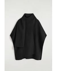 COS - Double-Faced Wool Scarf Cape - Lyst