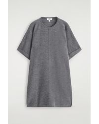 COS - Sculpted Merino Wool Mini Dress - Lyst