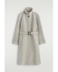 COS - Linen-Wool Long Trench Coat - Lyst