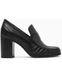 COS - Heeled Leather Loafers - Lyst