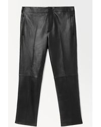 COS - The Tailored Leather Trousers - Lyst