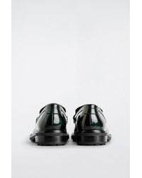COS - Rubbed-Leather Loafers - Lyst