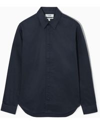 COS - Pleated-placket Dress Shirt - Lyst
