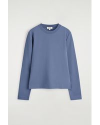COS - Clean Cut Long-Sleeved T-Shirt - Lyst