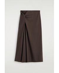COS - Twist-Detail Jersey Midi Skirt - Lyst