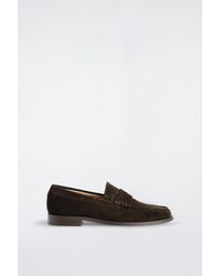 COS - Suede Penny Loafers - Lyst