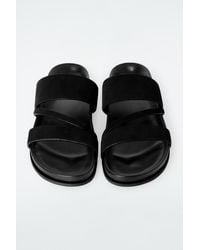 COS - Multi-Strap Suede Sandals - Lyst