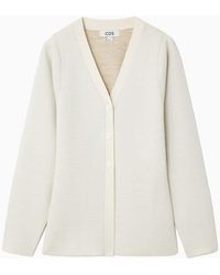 COS - Waisted Double-faced Wool Cardigan - Lyst