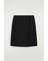 COS - Satin Wrap Skirt - Lyst