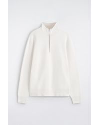COS - Double-Faced Knitted Half-Zip Jumper - Lyst