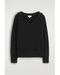 COS - Merino Wool Polo Sweater - Lyst