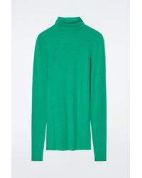 COS - Merino Wool Turtleneck Top - Lyst