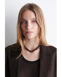 COS - Kette Mit Zierperlen Aus Granat - Lyst