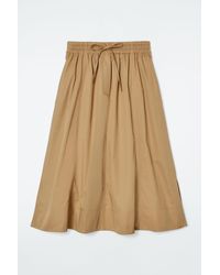 COS - Drawstring A-line Midi Skirt - Lyst