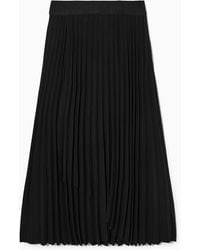 COS Pleated Maxi Skirt - Black
