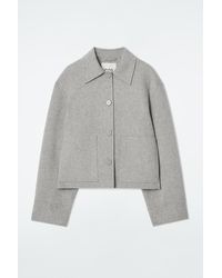COS - Boxy Double-faced Wool Jacket - Lyst