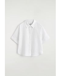 COS - Oversized Short-Sleeved Linen Shirt - Lyst
