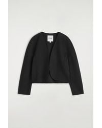 COS - Cropped Double-Faced Wool-Blend Blazer - Lyst